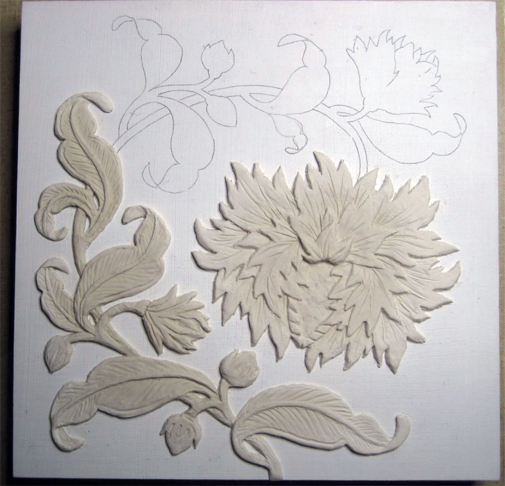 first air dry clay project in process